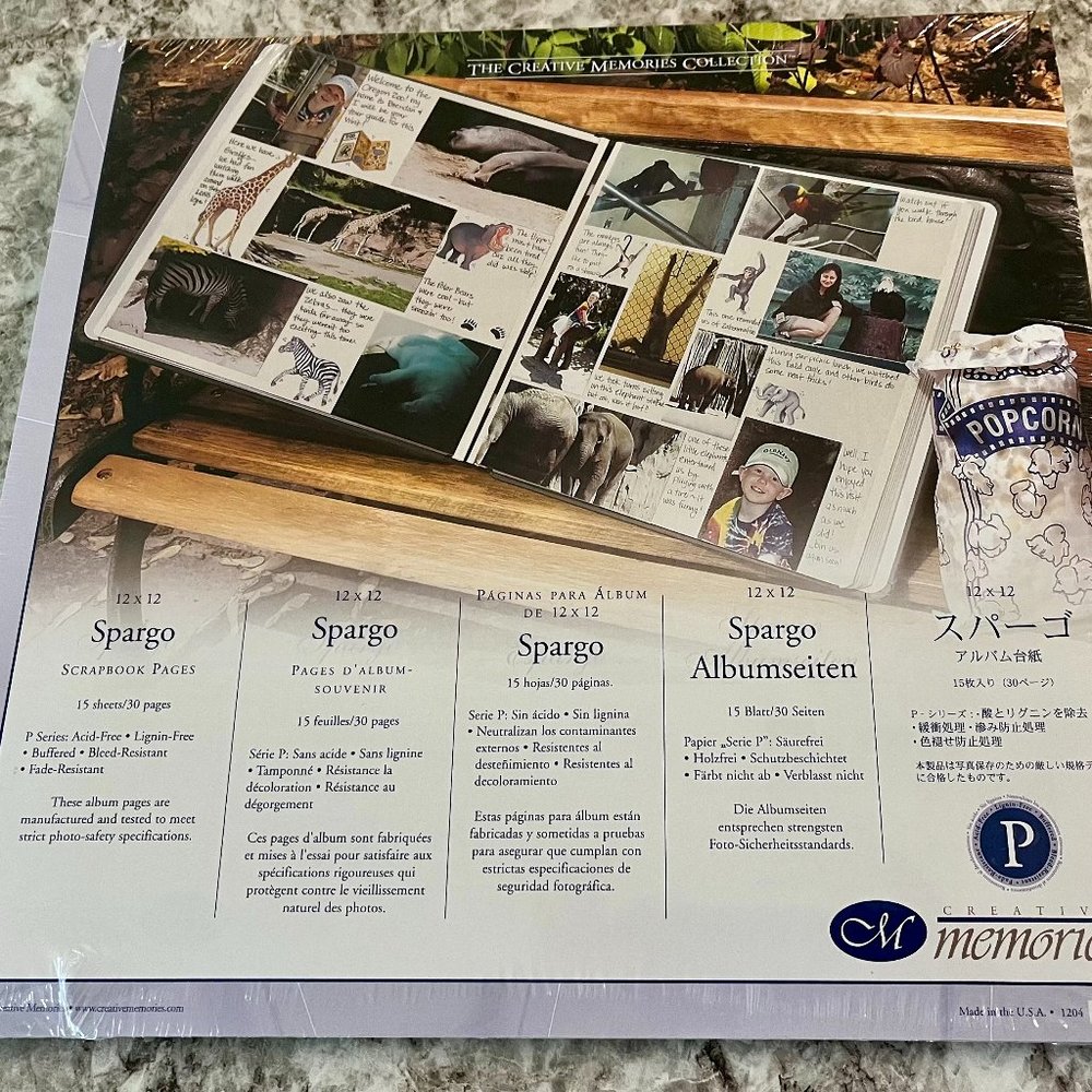 Creative Memories Sealed old style SPARGO 12x12 refill pages (15)